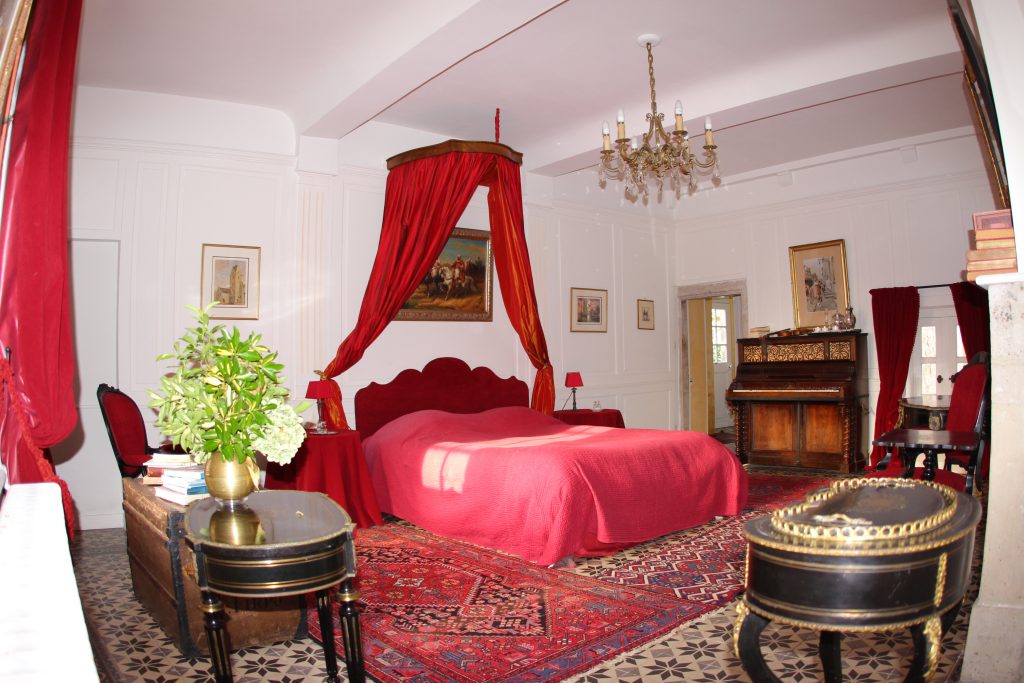 Napoléon bedroom at Château de Flottemanville, view from the bed