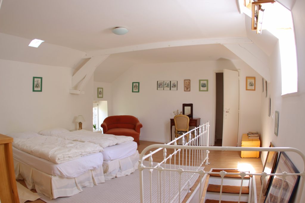 Second bedroom of La Serre cottage at Château de Flottemanville