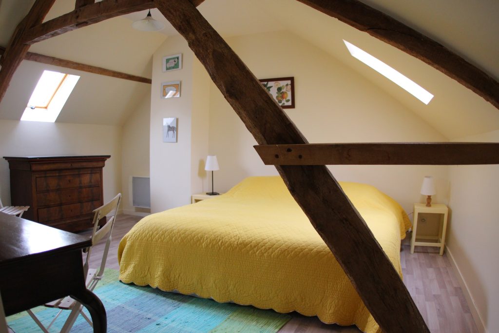 Second bedroom of Les Pommiers cottage at Château de Flottemanville