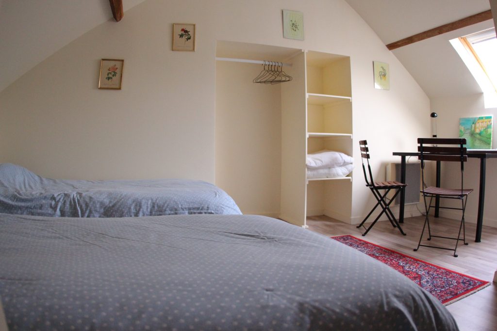 Third bedroom of Les Pommiers cottage at Château de Flottemanville